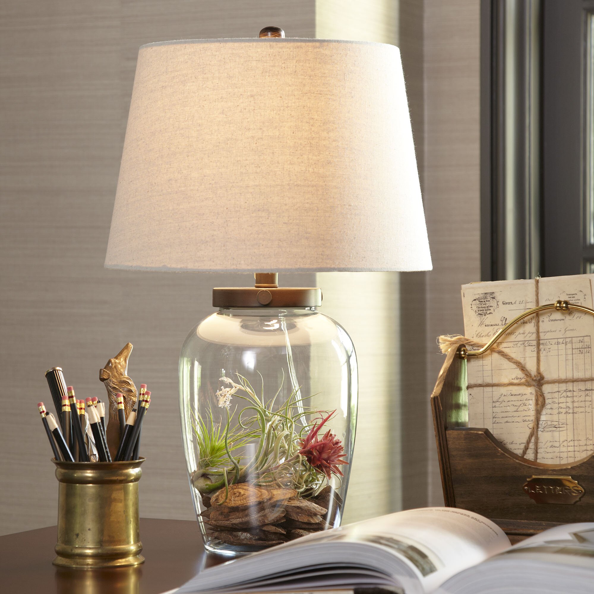 Birch Lane™ Wallington Glass Table Lamp & Reviews Wayfair